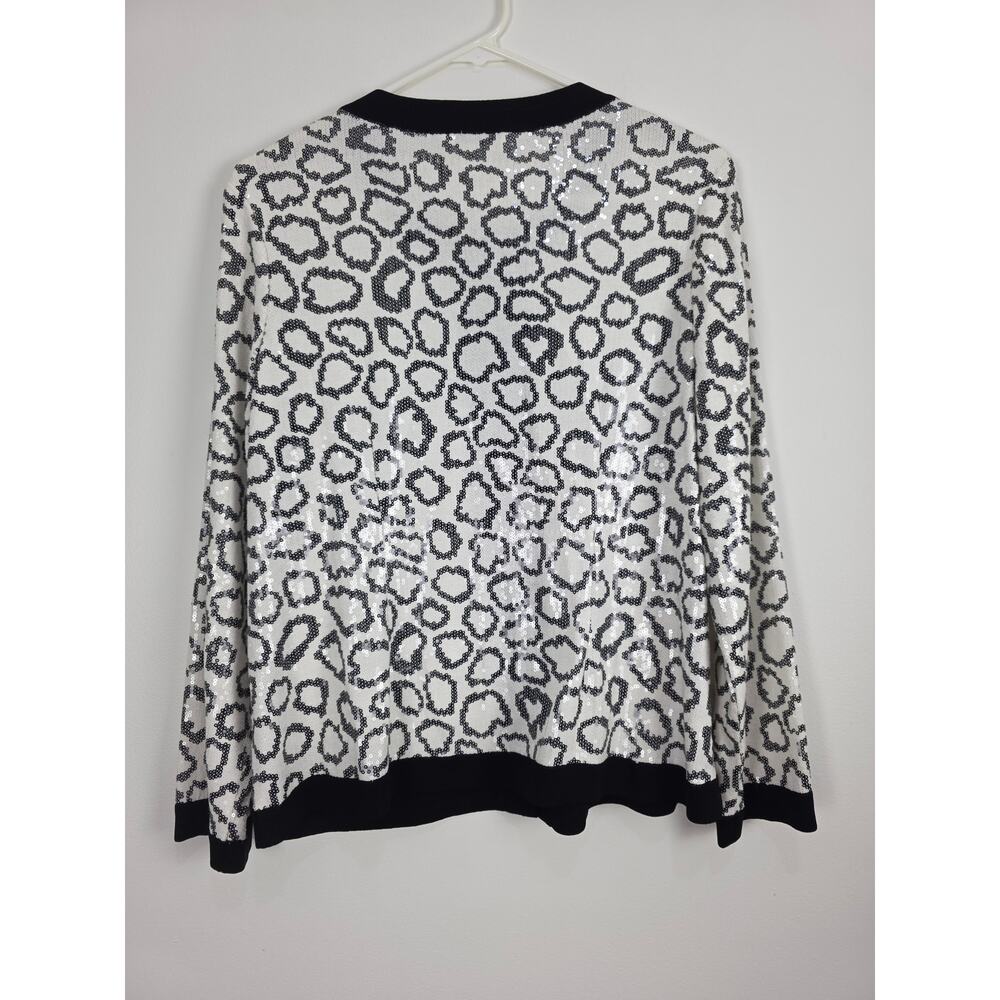 Exclusively Misook Sequin Leopard Print Cardigan … - image 6